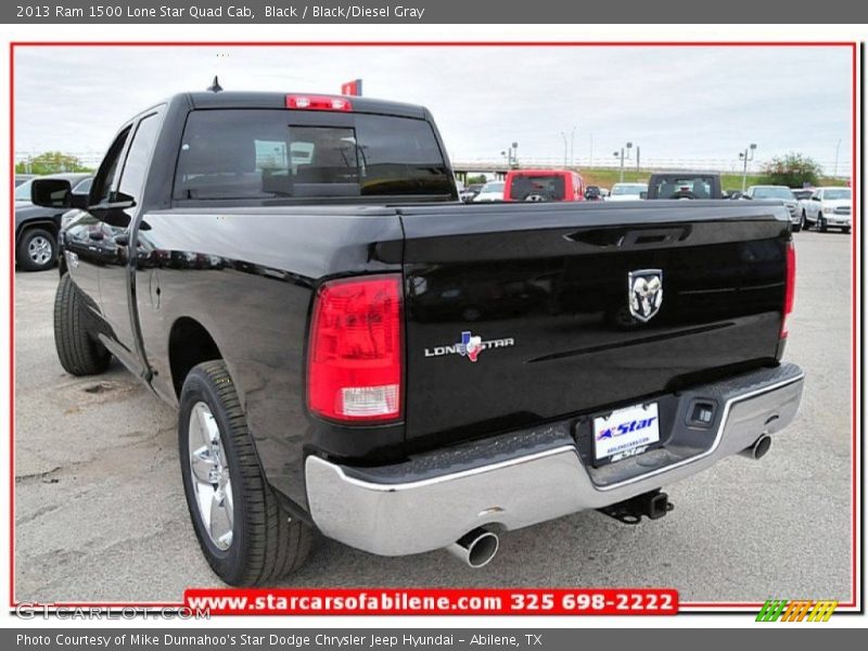 Black / Black/Diesel Gray 2013 Ram 1500 Lone Star Quad Cab
