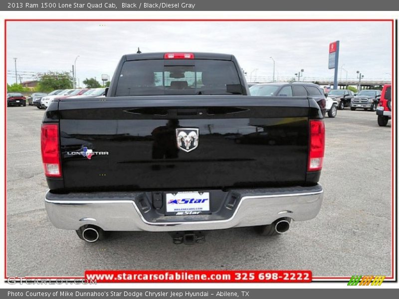 Black / Black/Diesel Gray 2013 Ram 1500 Lone Star Quad Cab