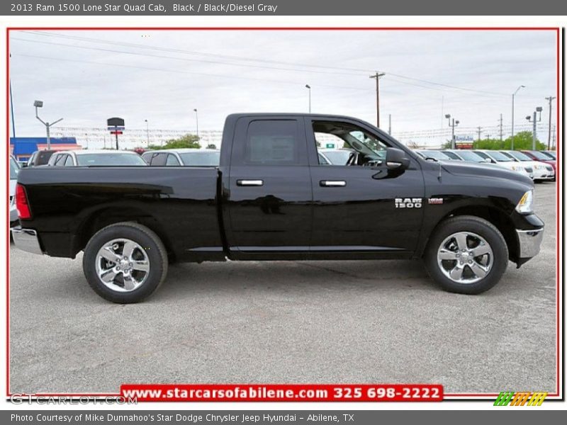 Black / Black/Diesel Gray 2013 Ram 1500 Lone Star Quad Cab