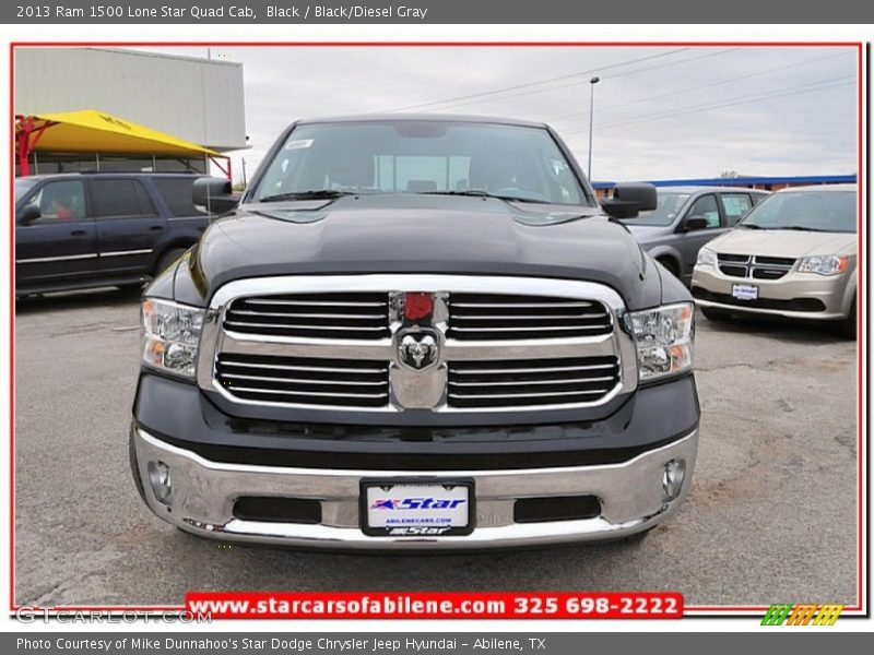Black / Black/Diesel Gray 2013 Ram 1500 Lone Star Quad Cab