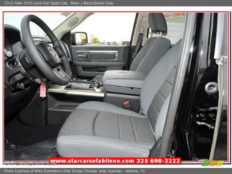 Black / Black/Diesel Gray 2013 Ram 1500 Lone Star Quad Cab