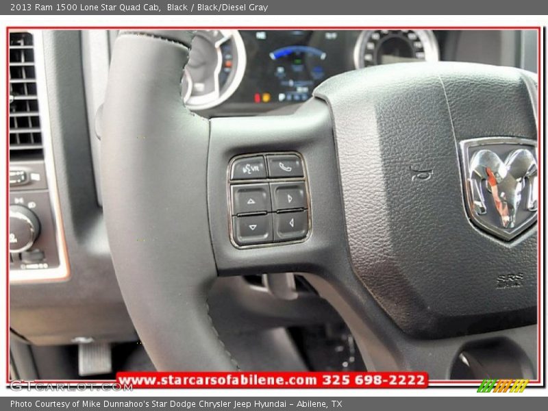 Black / Black/Diesel Gray 2013 Ram 1500 Lone Star Quad Cab