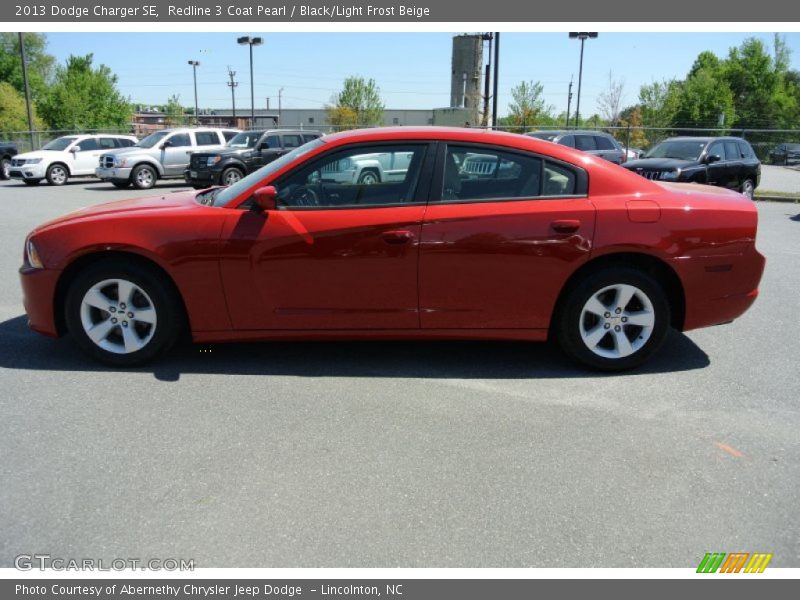 Redline 3 Coat Pearl / Black/Light Frost Beige 2013 Dodge Charger SE