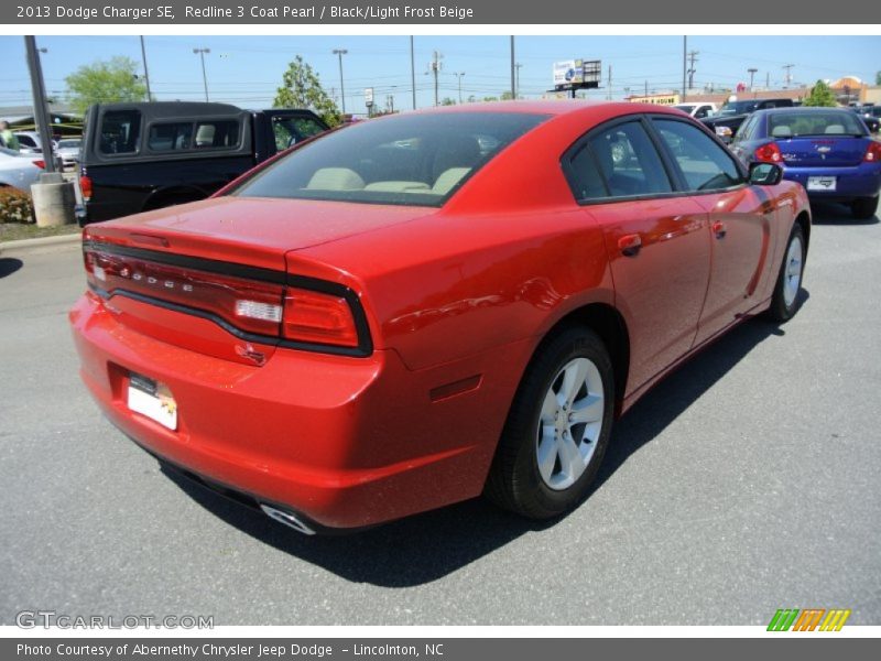 Redline 3 Coat Pearl / Black/Light Frost Beige 2013 Dodge Charger SE
