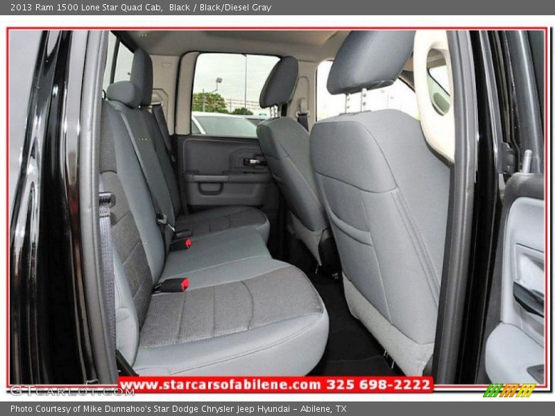 Black / Black/Diesel Gray 2013 Ram 1500 Lone Star Quad Cab