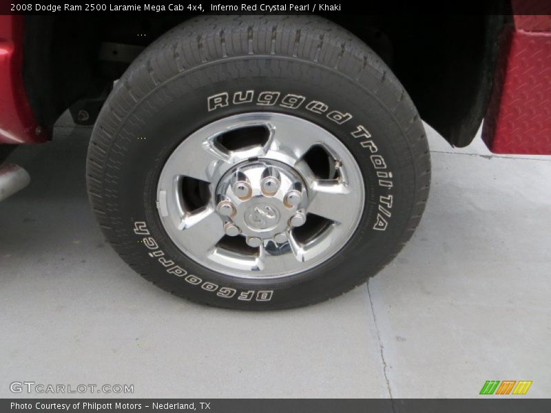 Inferno Red Crystal Pearl / Khaki 2008 Dodge Ram 2500 Laramie Mega Cab 4x4