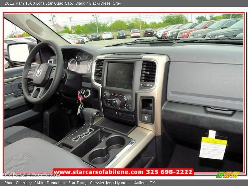 Black / Black/Diesel Gray 2013 Ram 1500 Lone Star Quad Cab