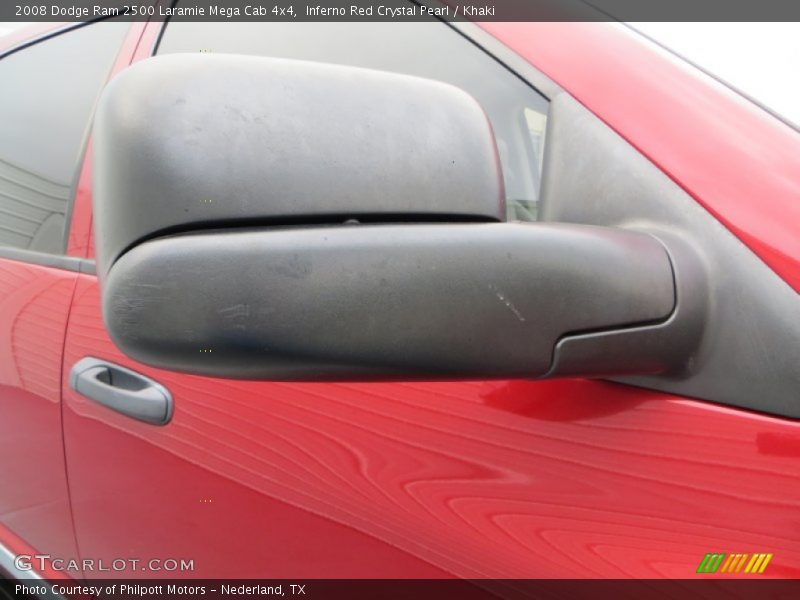 Inferno Red Crystal Pearl / Khaki 2008 Dodge Ram 2500 Laramie Mega Cab 4x4