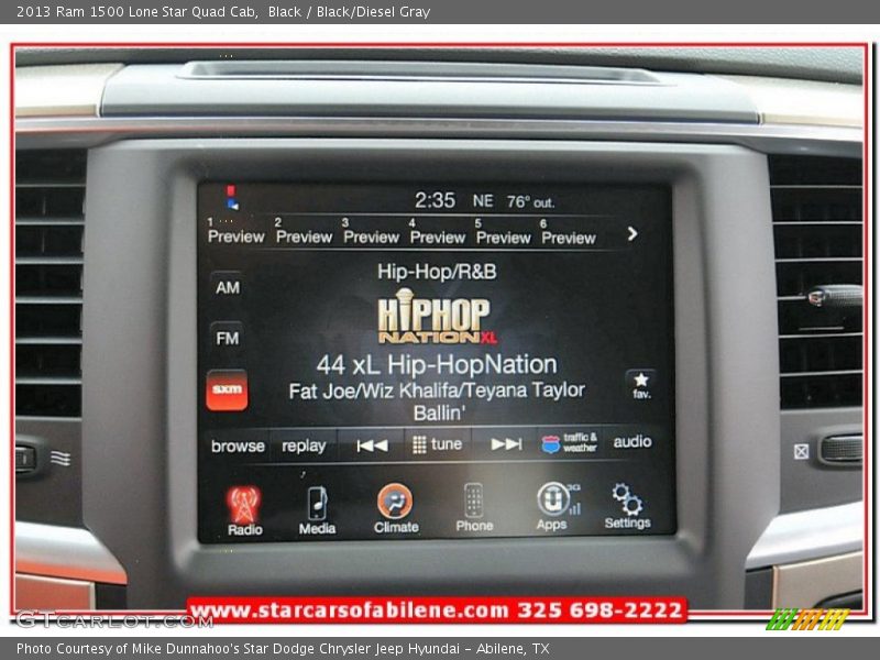 Black / Black/Diesel Gray 2013 Ram 1500 Lone Star Quad Cab