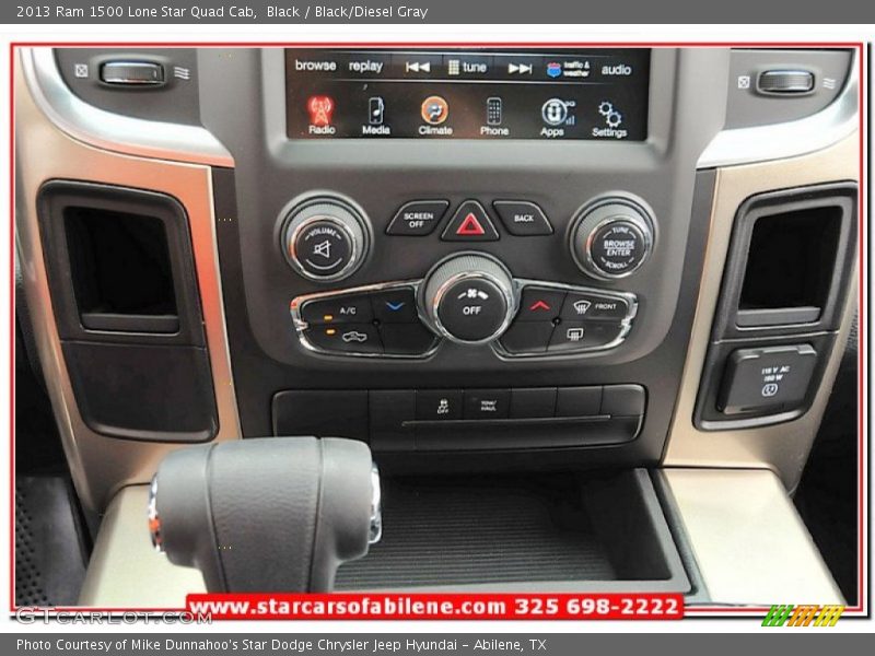 Black / Black/Diesel Gray 2013 Ram 1500 Lone Star Quad Cab
