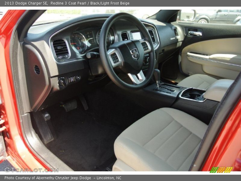 Redline 3 Coat Pearl / Black/Light Frost Beige 2013 Dodge Charger SE