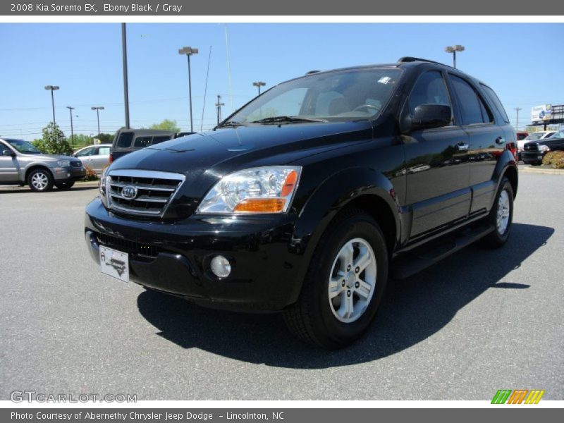 Ebony Black / Gray 2008 Kia Sorento EX