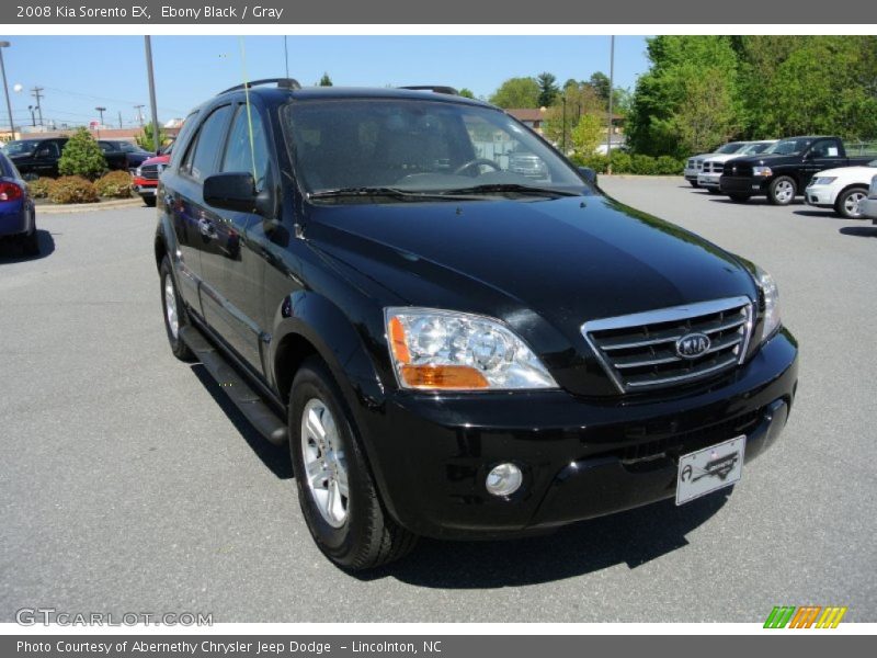 Ebony Black / Gray 2008 Kia Sorento EX