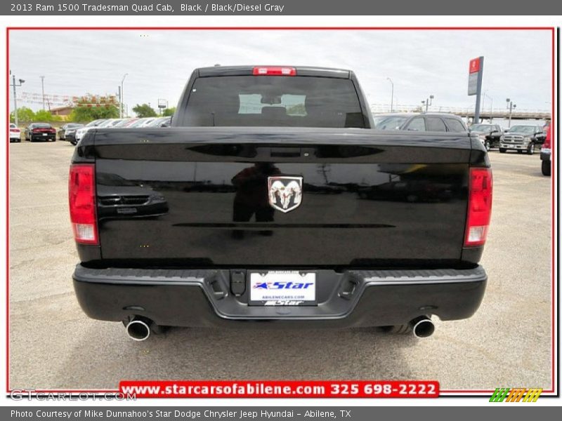 Black / Black/Diesel Gray 2013 Ram 1500 Tradesman Quad Cab