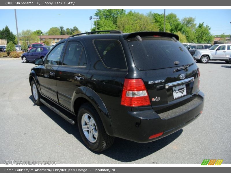 Ebony Black / Gray 2008 Kia Sorento EX