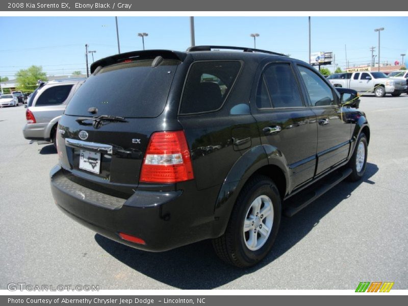 Ebony Black / Gray 2008 Kia Sorento EX