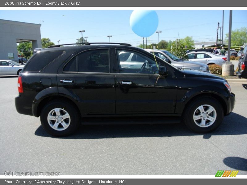 Ebony Black / Gray 2008 Kia Sorento EX