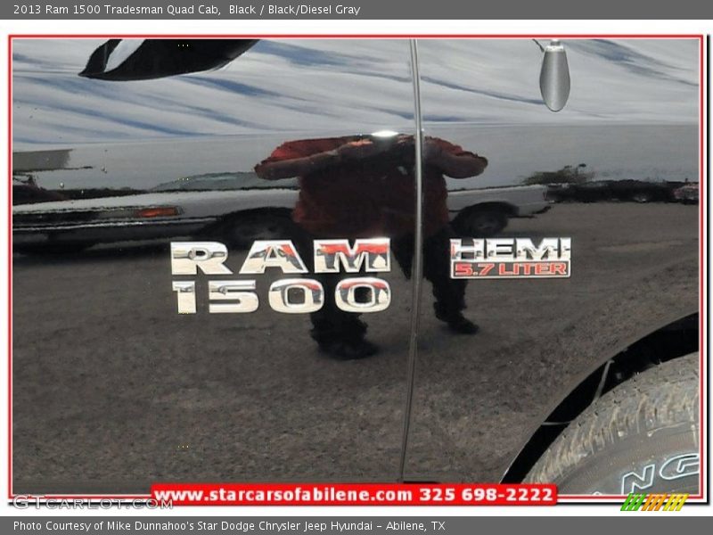 Black / Black/Diesel Gray 2013 Ram 1500 Tradesman Quad Cab