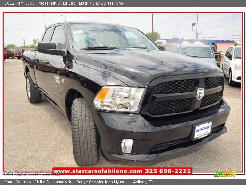 Black / Black/Diesel Gray 2013 Ram 1500 Tradesman Quad Cab