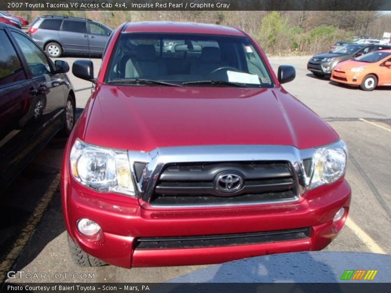 Impulse Red Pearl / Graphite Gray 2007 Toyota Tacoma V6 Access Cab 4x4