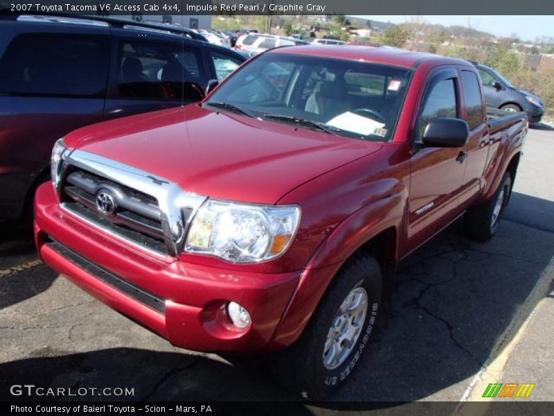 Impulse Red Pearl / Graphite Gray 2007 Toyota Tacoma V6 Access Cab 4x4