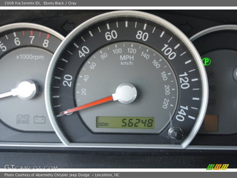 Ebony Black / Gray 2008 Kia Sorento EX