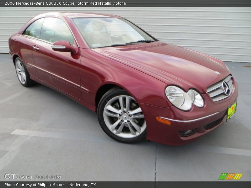 Storm Red Metallic / Stone 2006 Mercedes-Benz CLK 350 Coupe