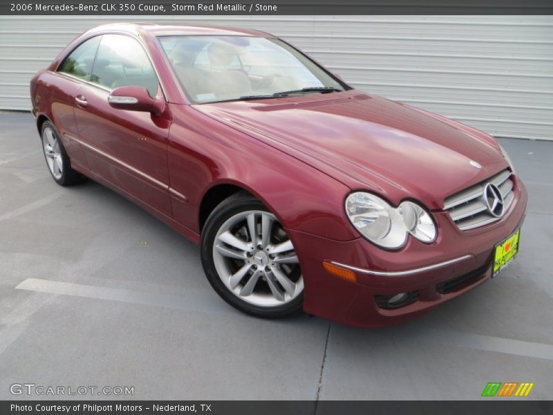 Storm Red Metallic / Stone 2006 Mercedes-Benz CLK 350 Coupe