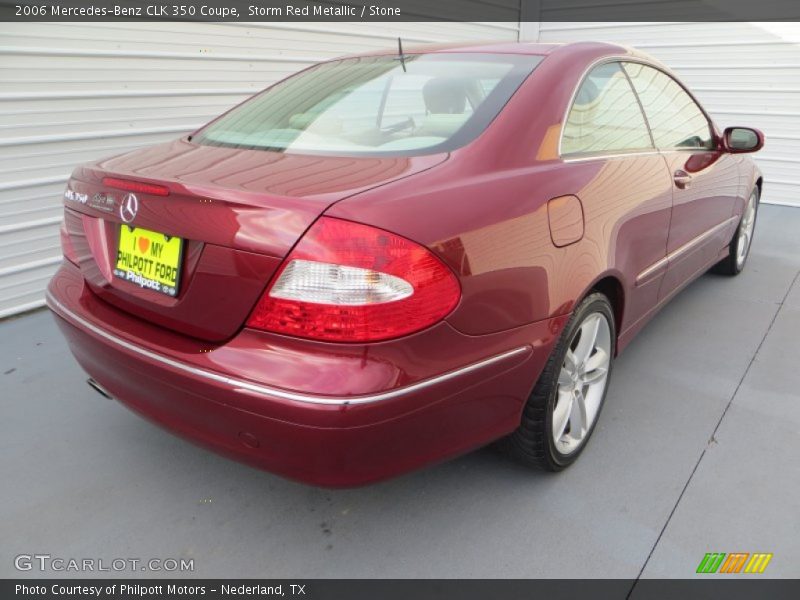 Storm Red Metallic / Stone 2006 Mercedes-Benz CLK 350 Coupe