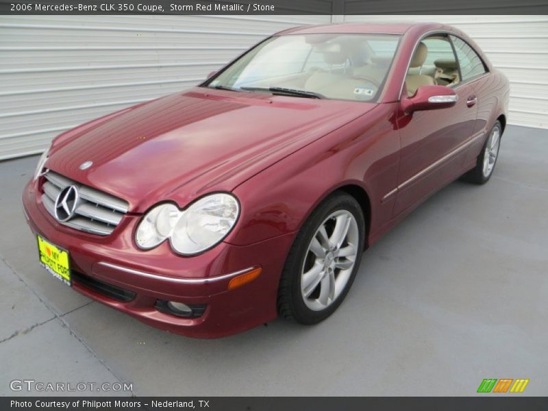Storm Red Metallic / Stone 2006 Mercedes-Benz CLK 350 Coupe