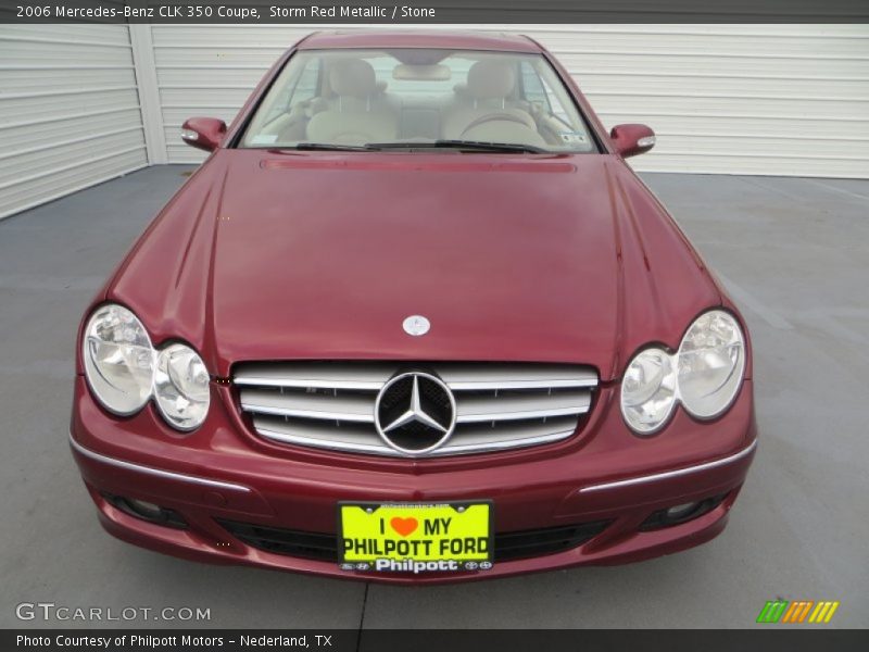 Storm Red Metallic / Stone 2006 Mercedes-Benz CLK 350 Coupe