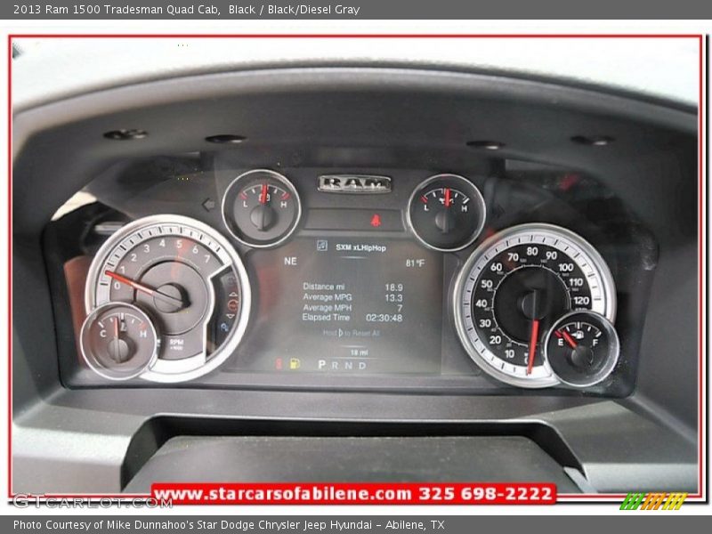 Black / Black/Diesel Gray 2013 Ram 1500 Tradesman Quad Cab
