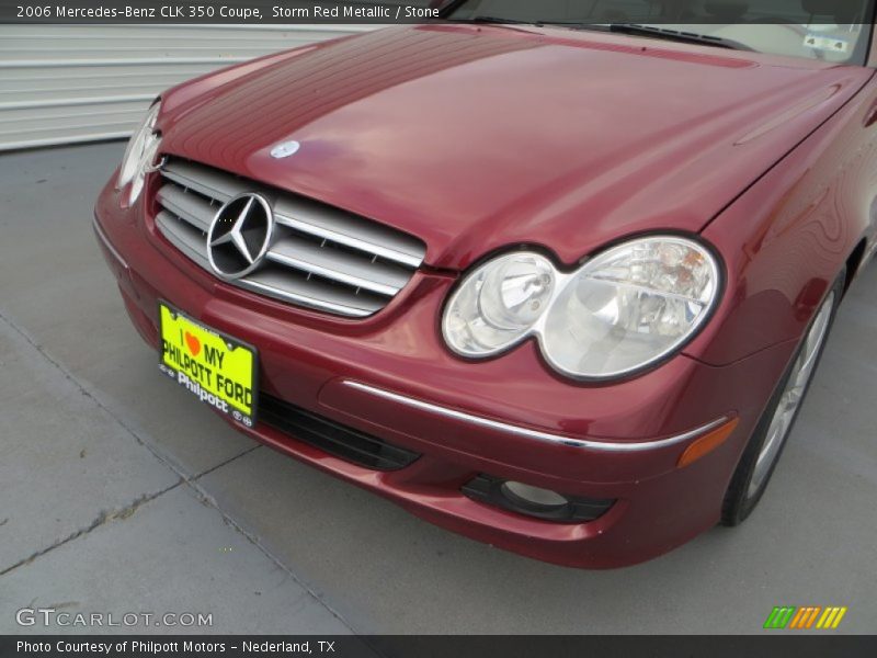 Storm Red Metallic / Stone 2006 Mercedes-Benz CLK 350 Coupe