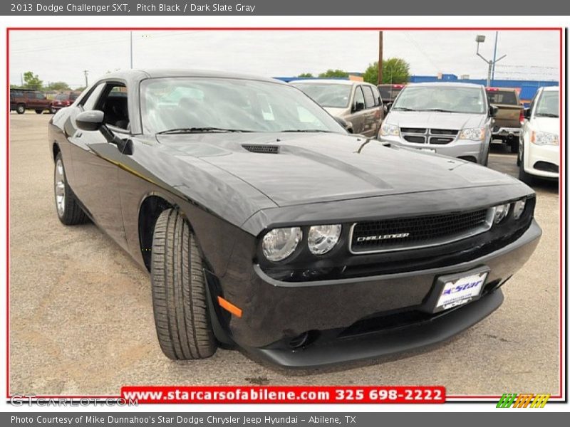 Pitch Black / Dark Slate Gray 2013 Dodge Challenger SXT
