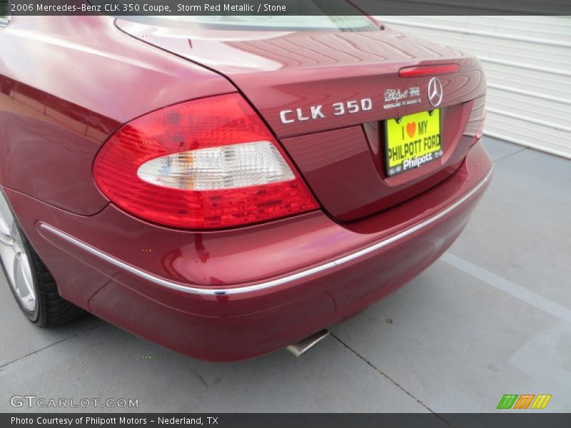 Storm Red Metallic / Stone 2006 Mercedes-Benz CLK 350 Coupe