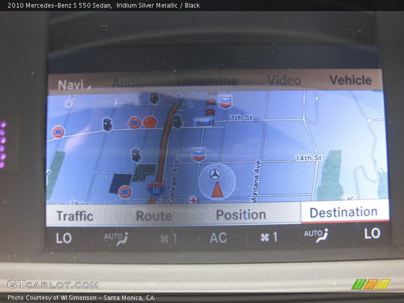 Navigation of 2010 S 550 Sedan