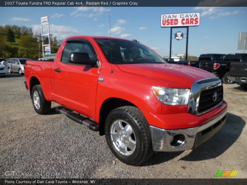 Radiant Red / Graphite Gray 2007 Toyota Tundra TRD Regular Cab 4x4