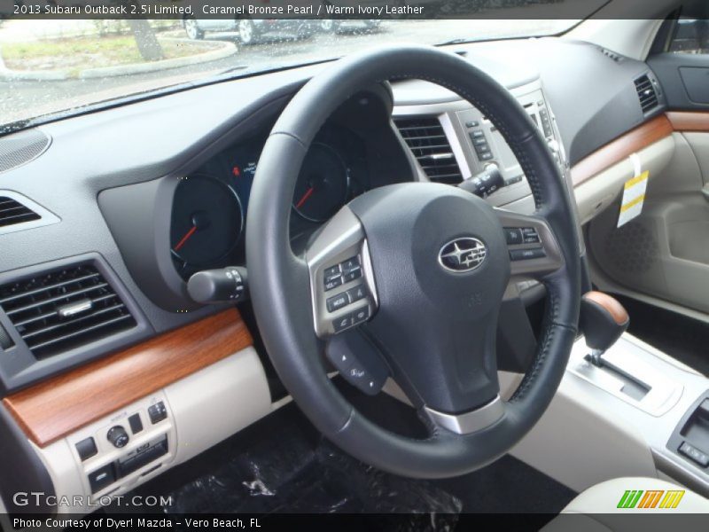 Caramel Bronze Pearl / Warm Ivory Leather 2013 Subaru Outback 2.5i Limited