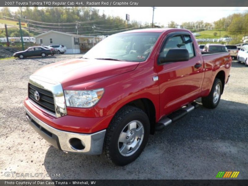 Radiant Red / Graphite Gray 2007 Toyota Tundra TRD Regular Cab 4x4