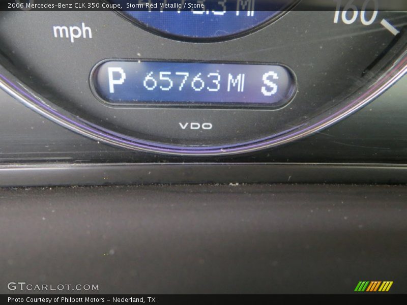 Storm Red Metallic / Stone 2006 Mercedes-Benz CLK 350 Coupe