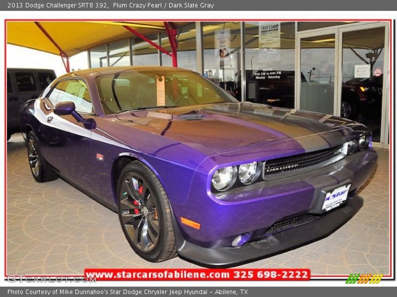 Plum Crazy Pearl / Dark Slate Gray 2013 Dodge Challenger SRT8 392