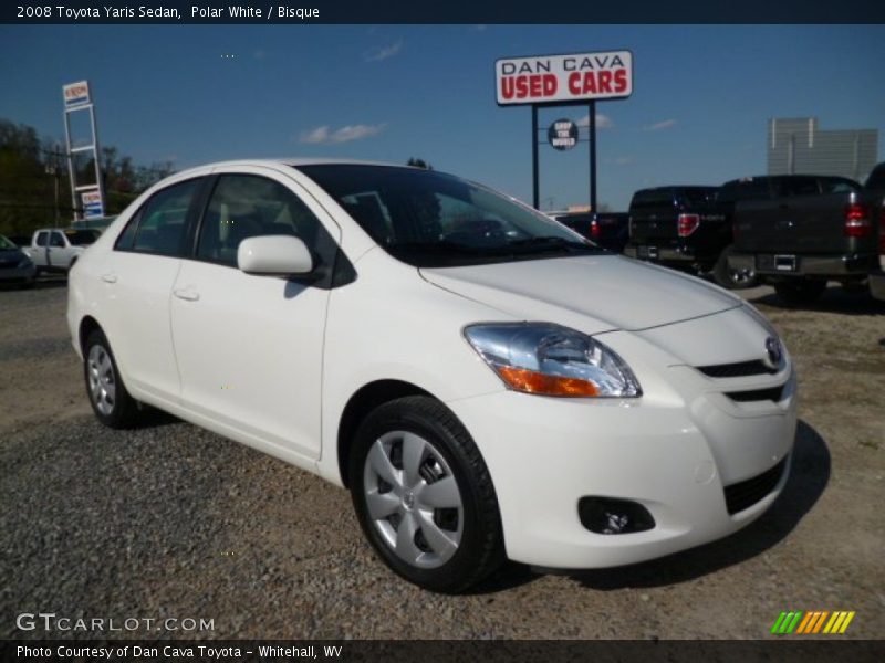 Polar White / Bisque 2008 Toyota Yaris Sedan