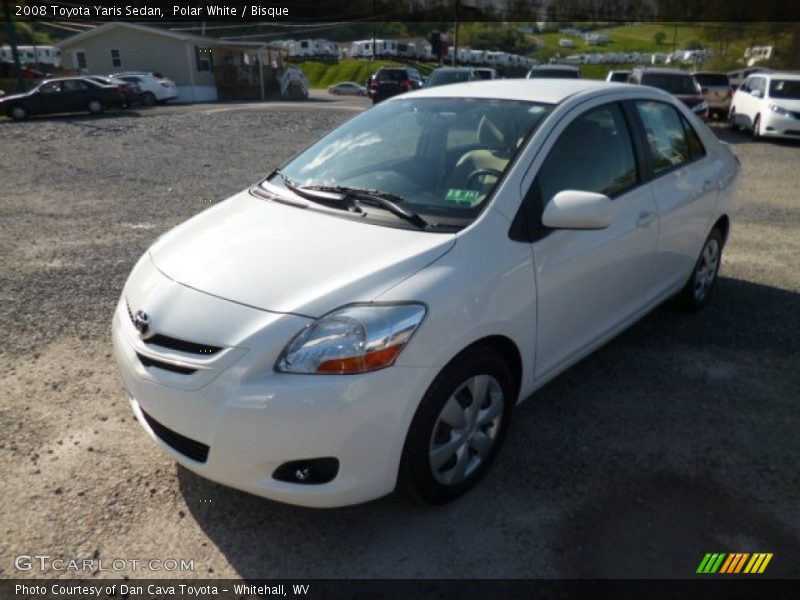 Polar White / Bisque 2008 Toyota Yaris Sedan