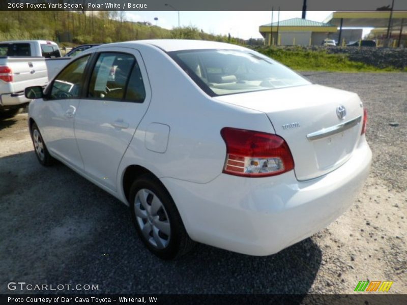 Polar White / Bisque 2008 Toyota Yaris Sedan