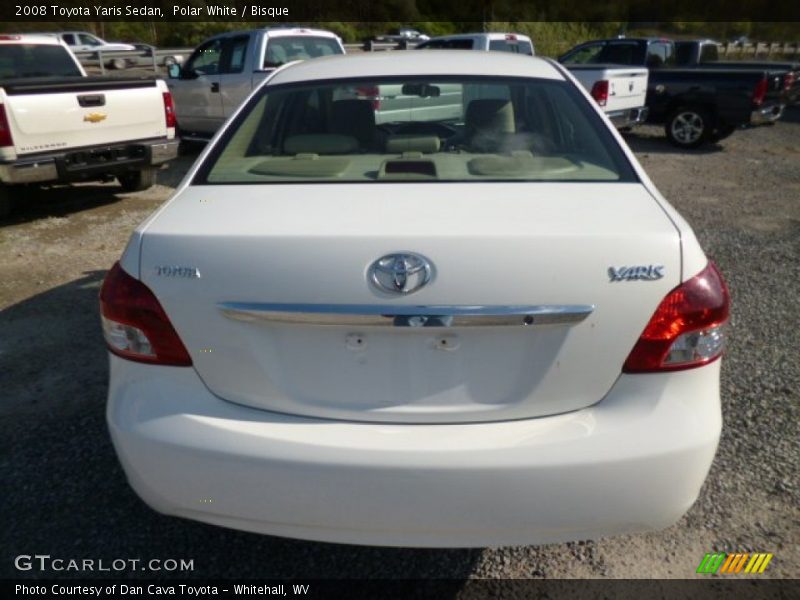 Polar White / Bisque 2008 Toyota Yaris Sedan