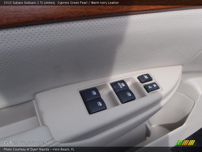 Cypress Green Pearl / Warm Ivory Leather 2013 Subaru Outback 2.5i Limited