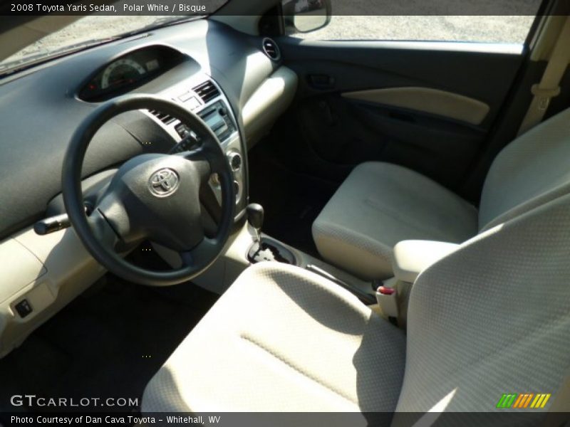 Polar White / Bisque 2008 Toyota Yaris Sedan