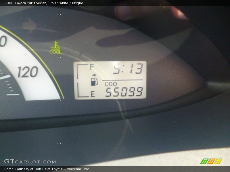 Polar White / Bisque 2008 Toyota Yaris Sedan