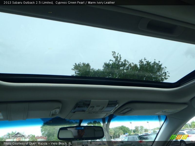 Cypress Green Pearl / Warm Ivory Leather 2013 Subaru Outback 2.5i Limited