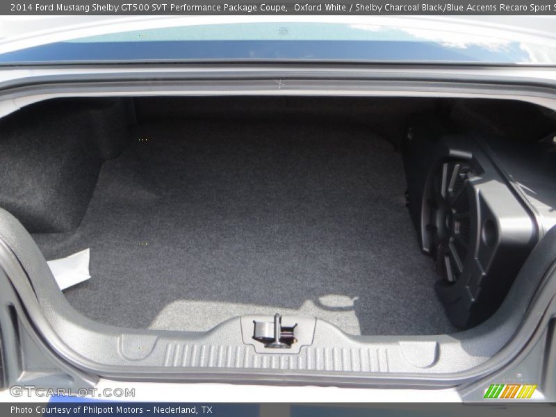  2014 Mustang Shelby GT500 SVT Performance Package Coupe Trunk